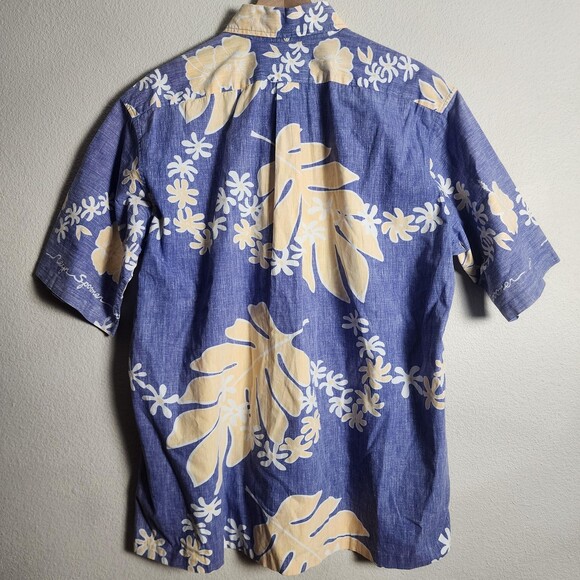 Reyn Spooner Shirt Mens 2XL Blue Floral Hawaiian Commemorative Classics Aloha - Picture 10 of 12